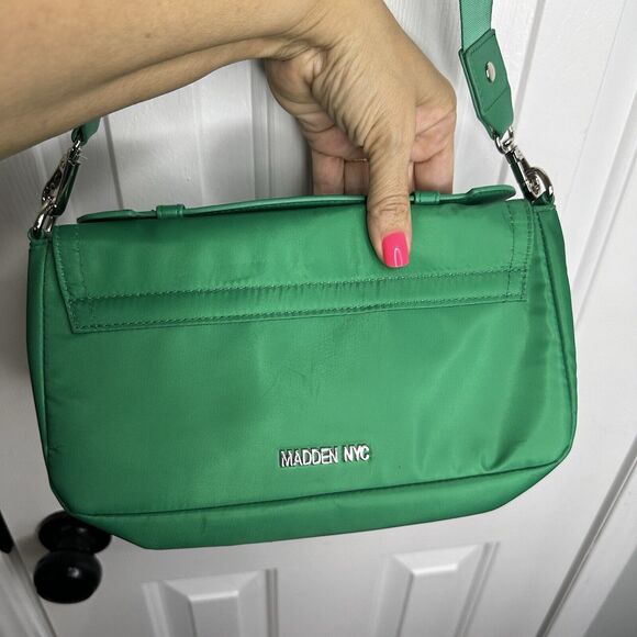 Madden NYC Utility Buckle Y2K Crossbody Bag Pouch Kelly Green Viral - Picture 9 of 11